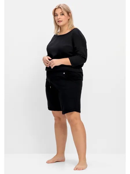 Спортивные брюки sheego Relax Bermudas, черный
