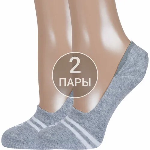 Подследники RuSocks, 2 пары, размер 23-25, серый