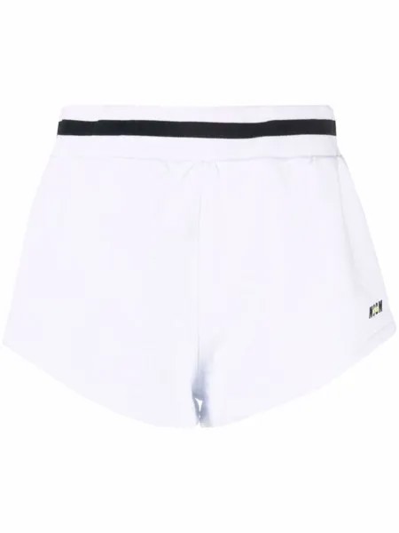 MSGM спортивные шорты с логотипом, белый
