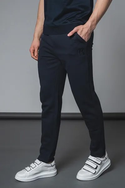 Спортивные брюки с хлопком и карманами Karl Lagerfeld, синий