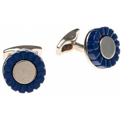 Запонки WowMan Jewelry, серебряный, синий