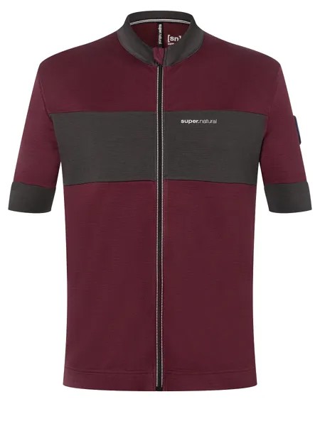 Рубашка super.natural Merino Fahrradtrikot, цвет weinrot