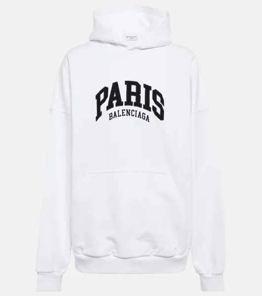 Худи Cities Paris из хлопка BALENCIAGA, белый