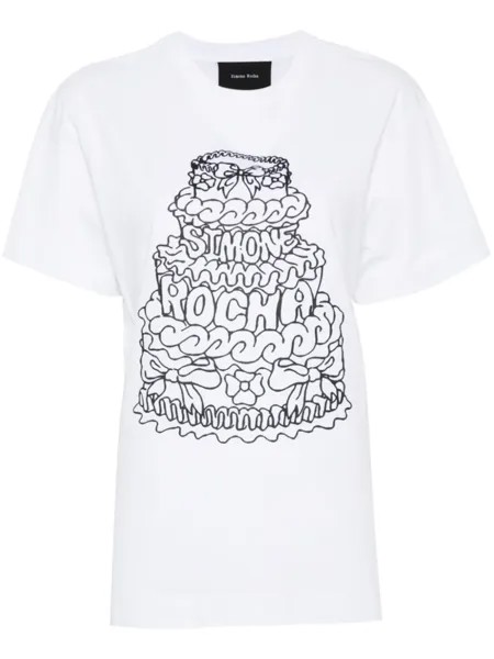Simone Rocha футболка с принтом, белый