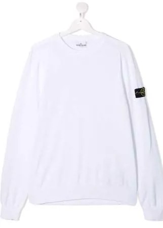 Stone Island Junior толстовка с нашивкой-логотипом