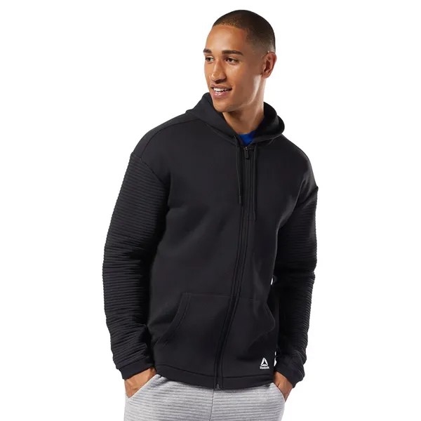 Толстовка Reebok Workout Ready Full Zip, черный