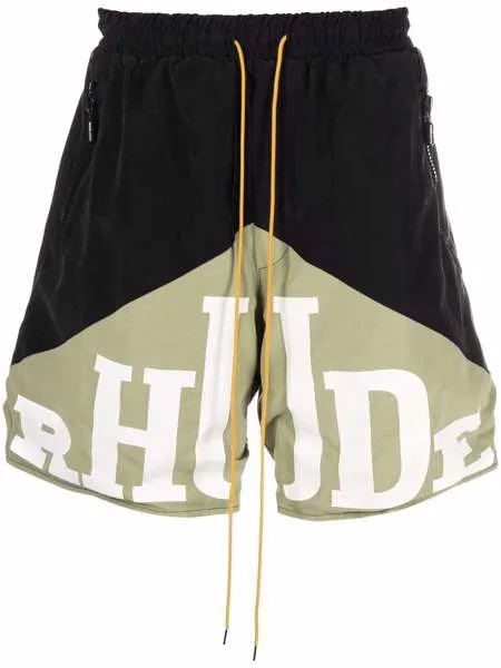 Rhude спортивные шорты с логотипом