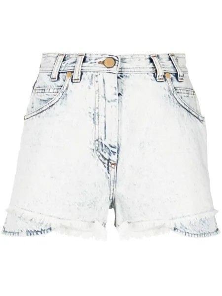 Многослойные джинсовые шорты Balmain, синий