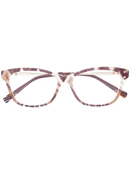 MISSONI EYEWEAR очки в оправе с сетчатым узором