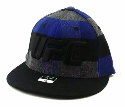 Мужская фланелевая кепка Reebok UFC Buffalo FVF Flex Hat - синяя | серый | Черный