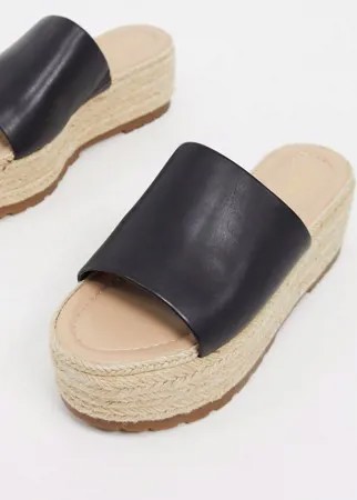 Черные мюли-эспадрильи на платформе Aldo-Черный цвет