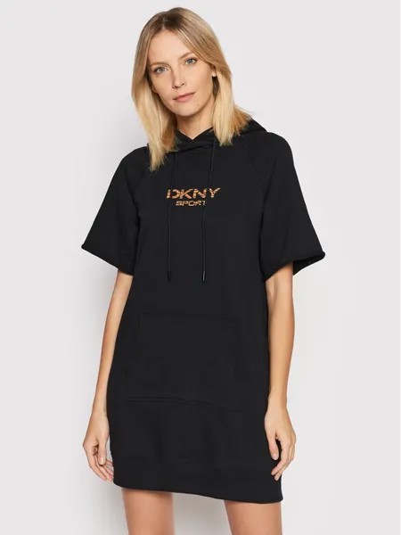 Трикотажное платье обычного кроя Dkny Sport, черный