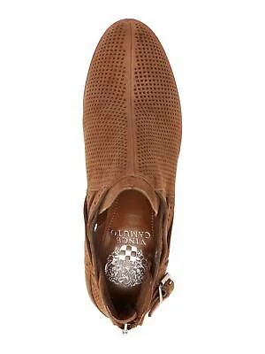 VINCE CAMUTO Женские коричневые кожаные ботильоны Pranika с круглым носком на блочном каблуке, 5 м