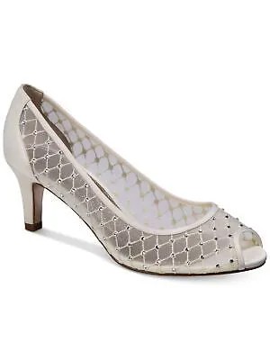 Женские туфли-лодочки ADRIANNA PAPELL с серебряной сеткой Jamie Toe Kitten Heel без шнуровки 5,5 м