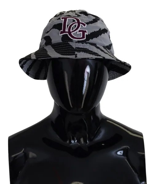 DOLCE - GABBANA Шляпа Разноцветная зебра с логотипом DG Ведро Capello s. 57 / С Рекомендуемая розничная цена 380 долларов США