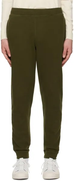Зеленые спортивные брюки узкого кроя Sunspel