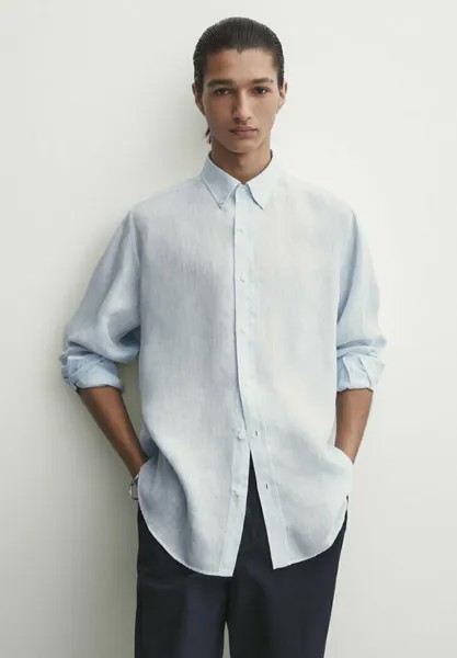 Рубашка Massimo Dutti, цвет light blue