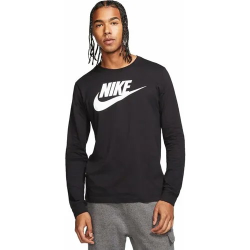 Лонгслив спортивный NIKE, размер S, , чёрный