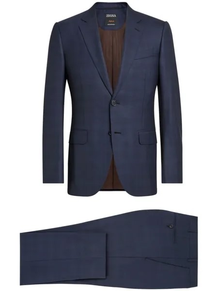 Zegna костюм в клетку глен, синий