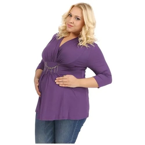Лонгслив I Love Mum, силуэт полуприлегающий, размер 52 / 3XL, фиолетовый