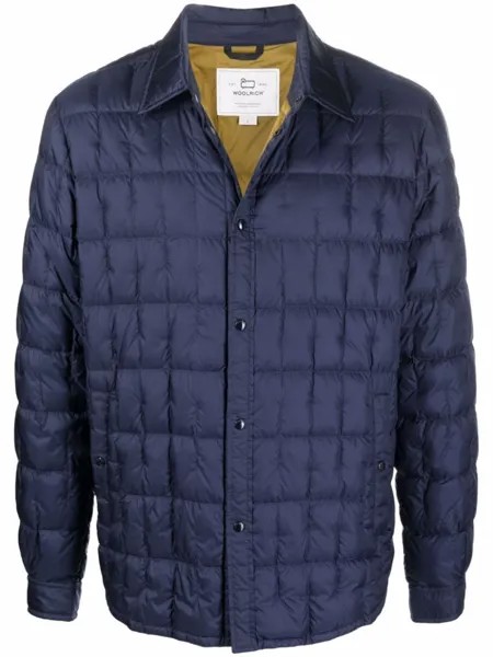 Woolrich стеганое пальто на пуговицах, синий