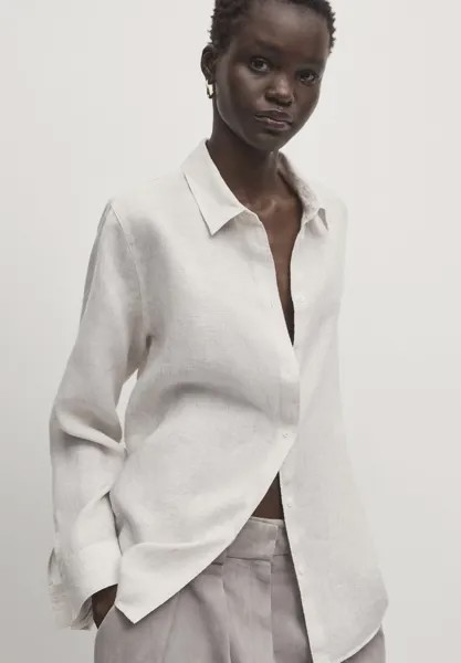 Рубашка Massimo Dutti, бежевая
