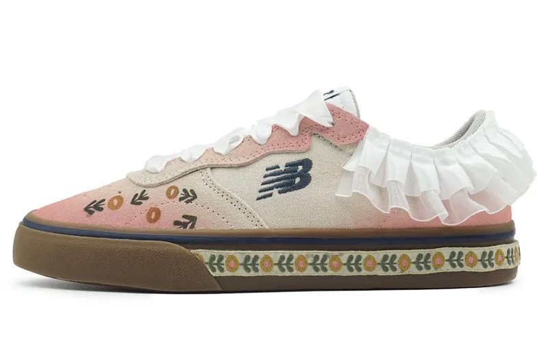Кроссовки New Balance NB 232 Skateboarding Shoes Unisex Low-top Pink/white/brown, белый