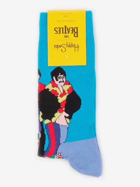Носки с рисунками Happy Socks x Beatles - Pepperland, Синий