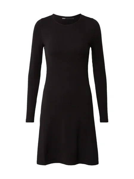 Вязанное платье ONLY ONLNEW DALLAS O-NECK DRESS CS KNT, черный