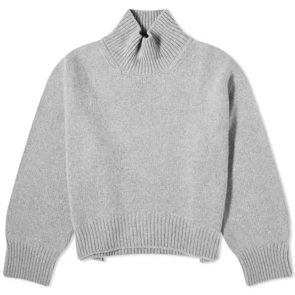 Свитер Pangaia Recycled Cashmere Knit Chunky Turtleneck, серый