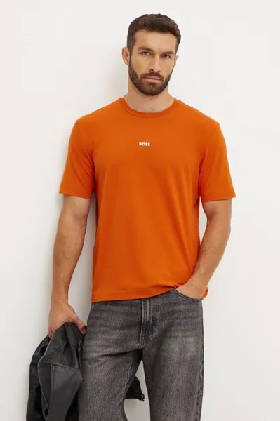 ОРАНЖЕВАЯ футболка Boss Orange, оранжевый
