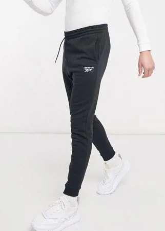 Черные джоггеры с маленьким логотипом Reebok Classics-Черный цвет