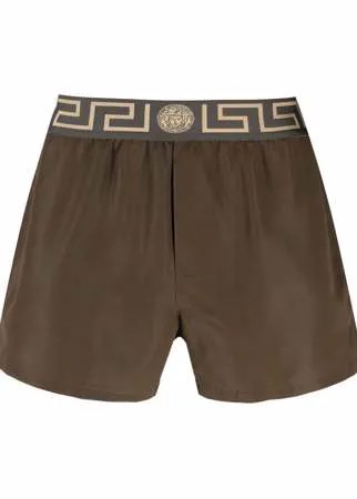 Versace плавки-шорты с узором Greca