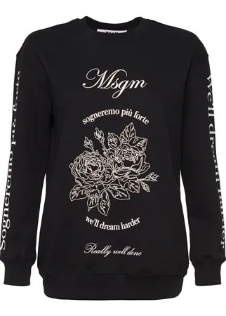 Свитшот MSGM MDM99.20 xs черный+белый
