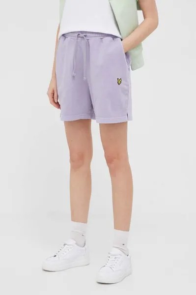 Хлопковые шорты Lyle & Scott, фиолетовый