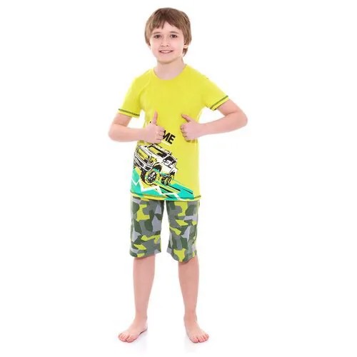 Пижама N.O.A. 11433-1 для мальчика, цвет салатовый, размер 152