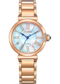 Японские наручные  женские часы Citizen EM1063-89D. Коллекция Eco-Drive