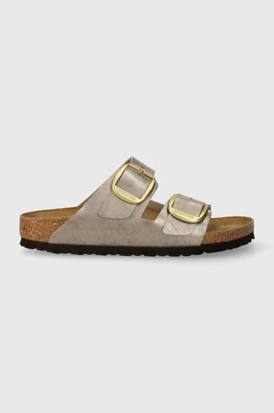 Шлепанцы Arizona с большой пряжкой Birkenstock, золотой