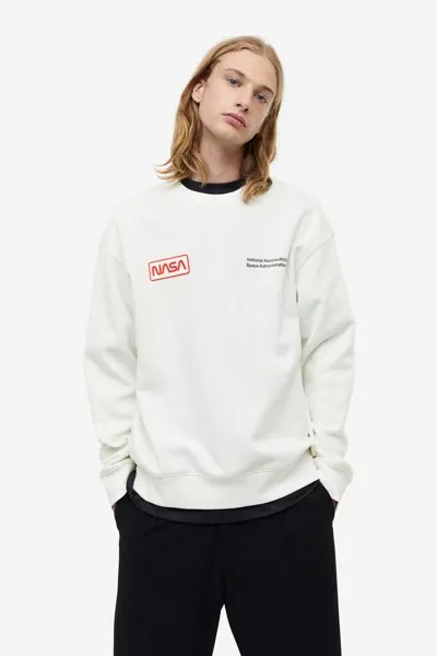 Толстовка свободного кроя H&M, белый