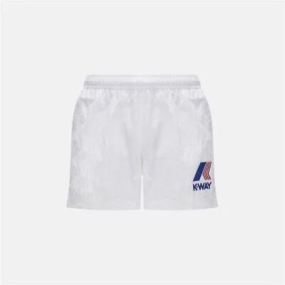 Мужской костюм K-WAY K1121YW Hazel Macro Logo Shorts Boxer Shorts Sea Kway White