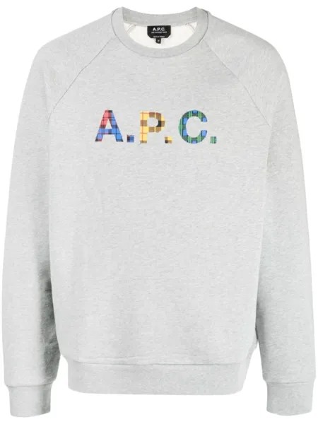 A.P.C. толстовка Shaun с логотипом, серый