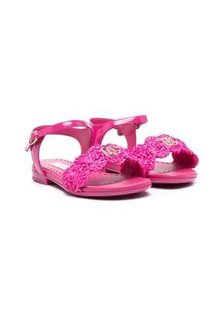 Dolce & Gabbana Kids плетеные сандалии