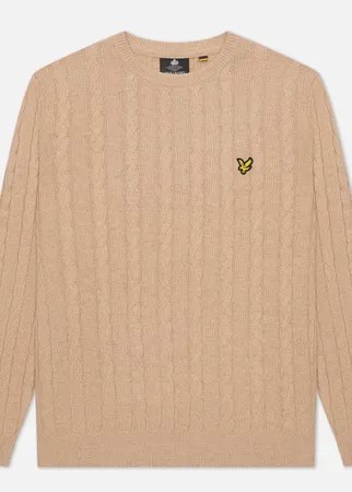 Мужской свитер Lyle & Scott Cable Jumper, цвет бежевый, размер L