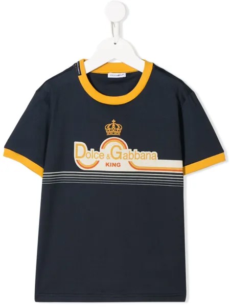 Dolce & Gabbana Kids футболка с принтом DG King