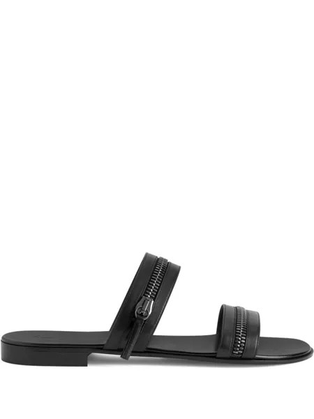 Giuseppe Zanotti сандалии Brad с молниями, черный