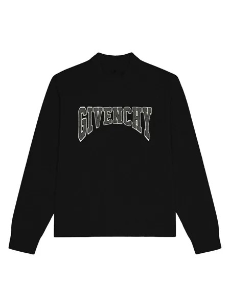 Свитер из шерсти и кашемира с нашивками Givenchy, черный