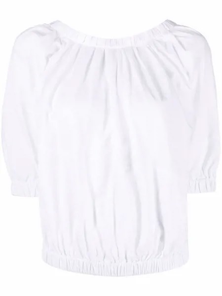 Marni блузка с круглым вырезом и короткими рукавами
