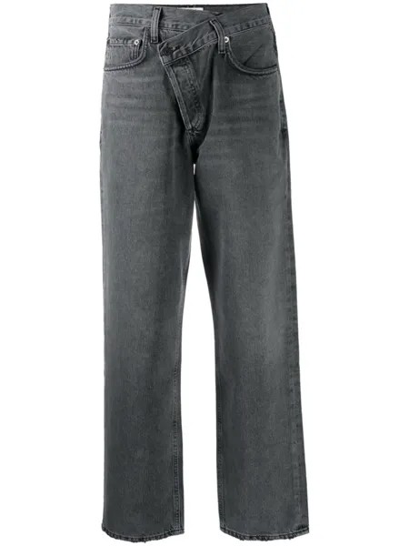 Джинсы Criss Cross прямого кроя AGOLDE, серый