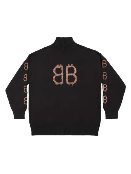 Крипто-свитер Balenciaga, черный