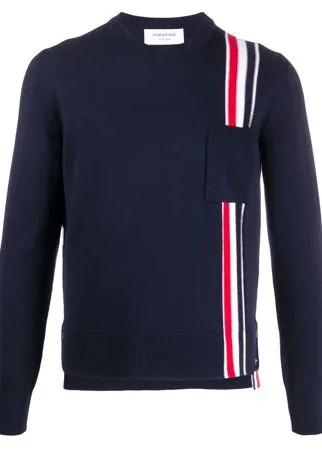 Thom Browne джемпер вязки интарсия с контрастными полосками